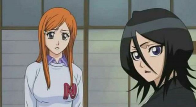 Rukia and Orihime seen together (Image via Pierrot)