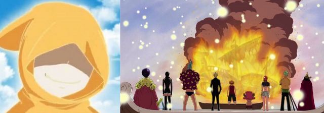 Going Merry&#039;s Klabautermann spoke to the Straw Hats during its funeral in One Piece (Image via Toei Animation)