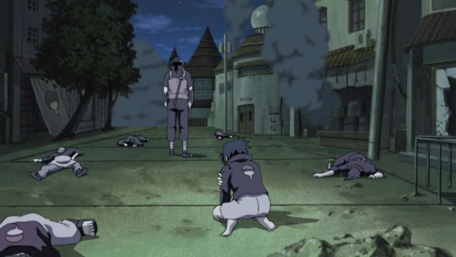 Itachi and Sasuke during the Uchiha Massacre (Image via Studio Pierrot)