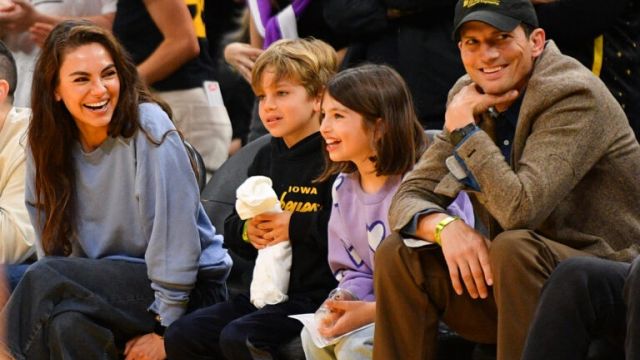 HT4.Mila Kunis and Ashton Kutcher’s kids make first public appearance