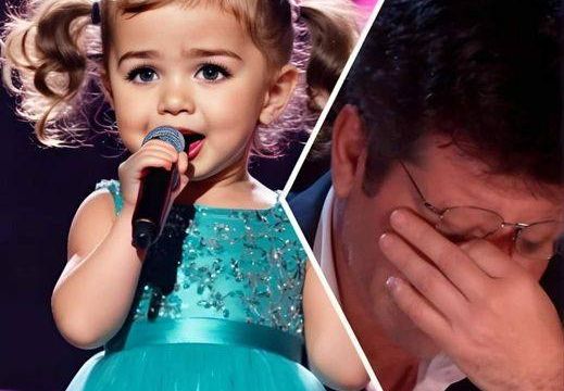 HT2.This has never happened before in history, Simon Cowell Breaks Down in TEARS as little girl started singing, the entire crowd gasped