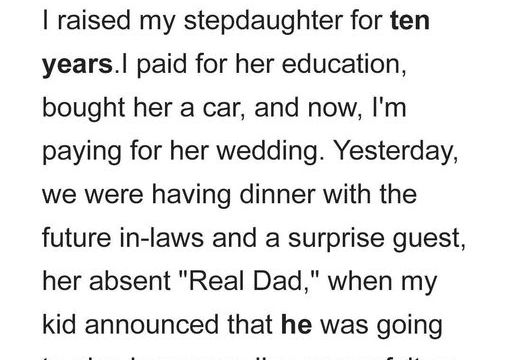 ht1. I Paid for Stepdaughter’s Wedding but She Chose Bio Dad to Give Her Away, So I Made Declaration during Toast