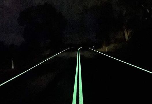 HT1. Australia Implements ‘Glow In The Dark’ Road Markings To Improve Safety