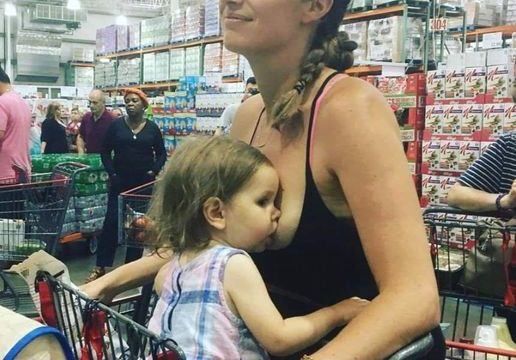 HT1. Mother posts picture breastfeeding toddler in public – she finally responds to all the backlash