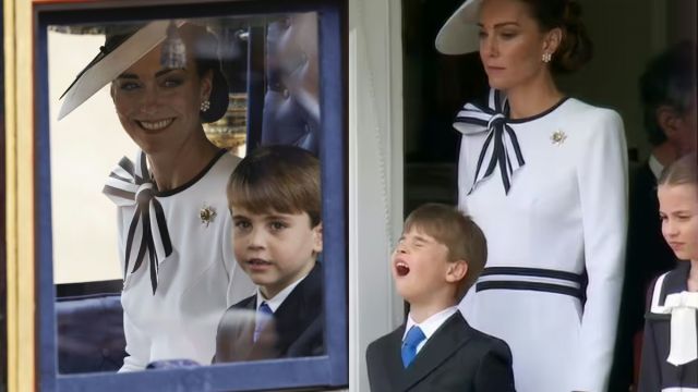 RF. Prince Louis gets up to his usual cheeky antics as he yawns, dances and mucks around