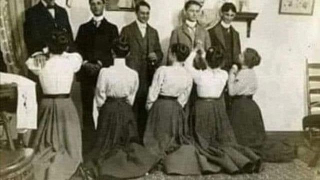 HT1. This is what wifes had to do in front of public in 1900’s