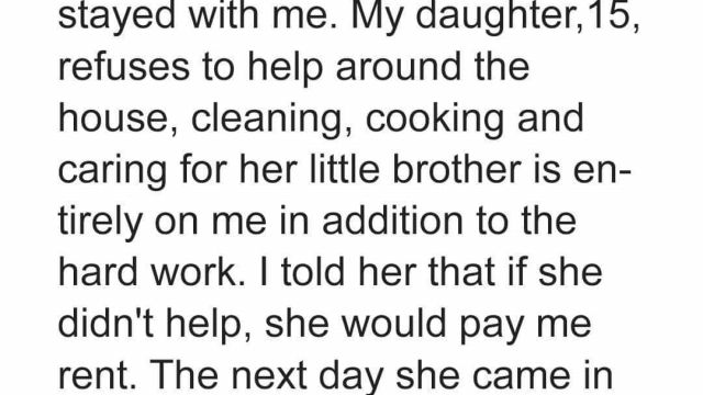 HT2. Spoiled daughter refuses to help her exhausted single mom, soon learns a cautionary lesson