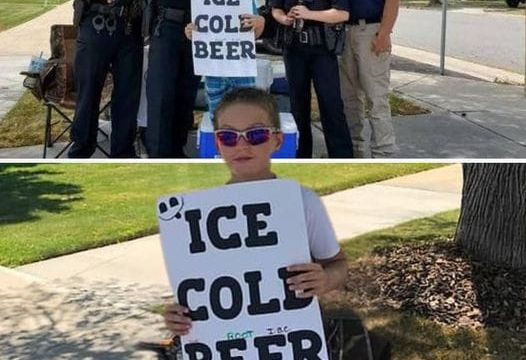 HT4. Police are called on boy selling “ice cold beer”—but then they get a closer look at his sign