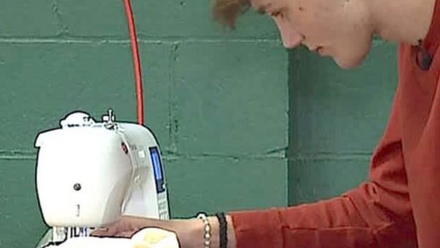 HT1. Highschooler can't afford dream gown so prom date learns to sew and makes her one from scratch